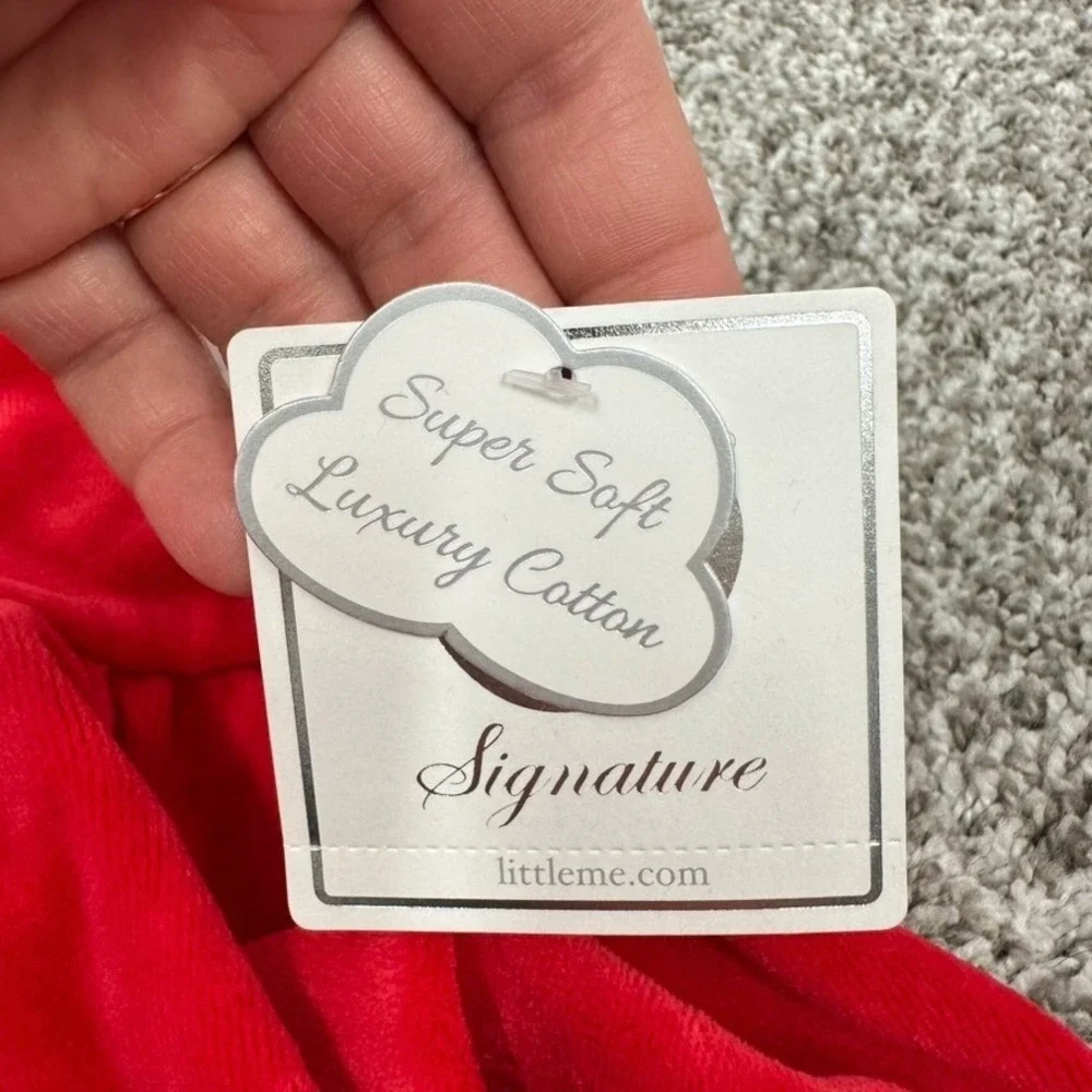 Little Me Festive Roses 3M Red Dress Outfit Set 2PC + Headband NWT Christmas‎ - Picture 6 of 9